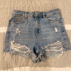 TOPSHOP mom jean shorts